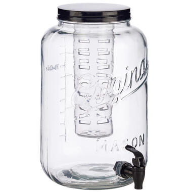Vivalto Drankdispenser - glas/aluminium - 8 liter - 21 x 33 cm product