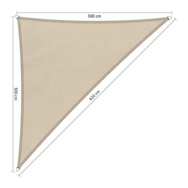 Shadow Comfort waterafstotend, driehoek 3x3x4,2m Island White product