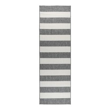 Buiten loper - Balkonkleed Stripes - Grijs/Wit - dubbelzijdig - EVA Interior... product