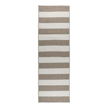 Buiten loper - Balkonkleed Stripes - Bruin/Grijs - dubbelzijdig - EVA Interio... product