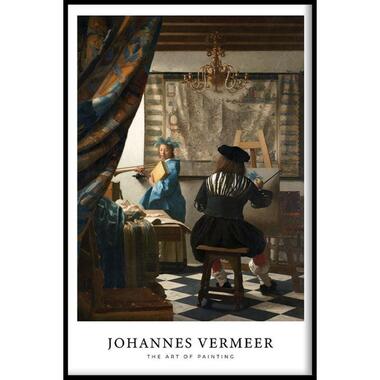 Walljar - Johannes Vermeer - De Schilderkunst - Poster met lijst / 20 x 30 cm product