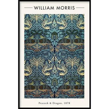 Walljar - William Morris - Peacock and Dragon - Poster met lijst / 40 x 60 cm product