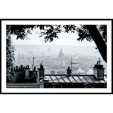 Walljar - Paris City View - Poster met lijst / 30 x 45 cm product