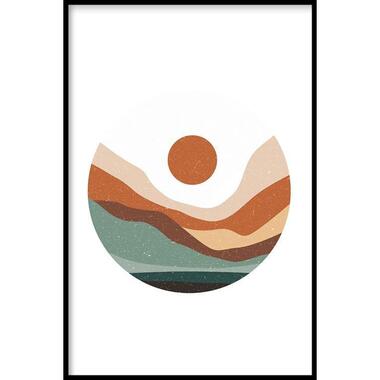 Walljar - Desert Sunrise - Poster met lijst / 40 x 60 cm product