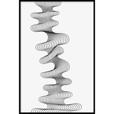 Walljar - Abstract Line Art III - Poster met lijst / 30 x 45 cm product