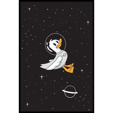 Walljar - Astronaut Eend - Poster met lijst / 30 x 45 cm product