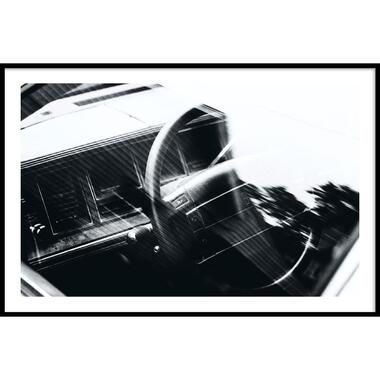 Walljar - Steering Wheel - Poster met lijst / 30 x 45 cm product