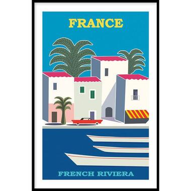 Walljar - French Riviera - Poster met lijst / 50 x 70 cm product