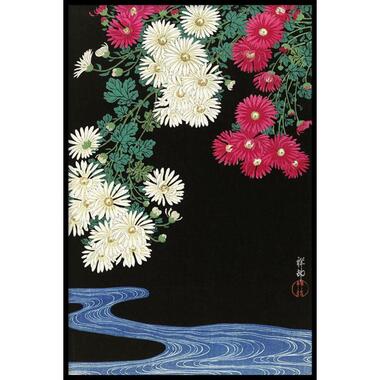 Walljar - Ohara Koson - Chrysanthemums - Poster met lijst / 50 x 70 cm product