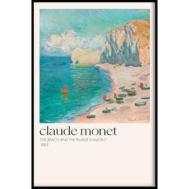Walljar - Claude Monet - The Beach - Poster met lijst / 30 x 45 cm product