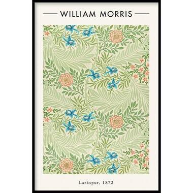 Walljar - William Morris - Larkspur - Poster met lijst / 40 x 60 cm product