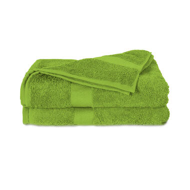 Twentse Damast Katoenen 2PACK Handdoeken - 50x100 - Lime product