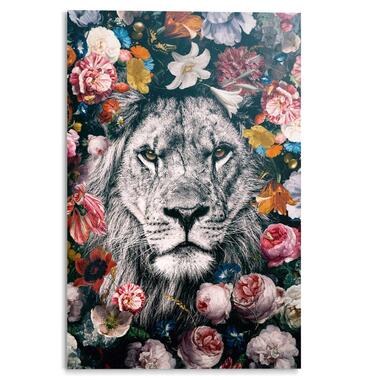 Glasschilderij Jungle leeuw 120x80 cm Bont Acryl product