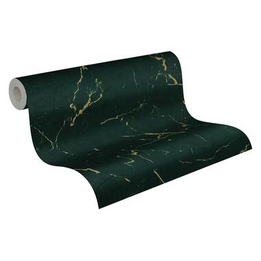 Livingwalls behang - marmer - smaragd groen - 53 cm x 10,05 m - AS-378555 product