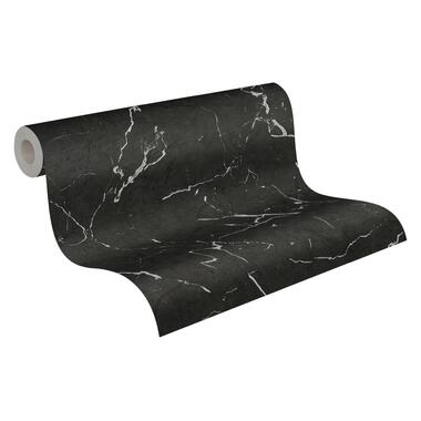 Livingwalls behang - marmer - zwart wit - 53 cm x 10,05 m - AS-378552 product