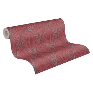 Livingwalls behang - geometrische vormen - rood, zwart en grijs product