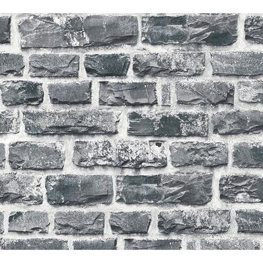 A.S. Création behang - stenen muur - donkergrijs - 53 cm x 10,05 m - AS-361404 product