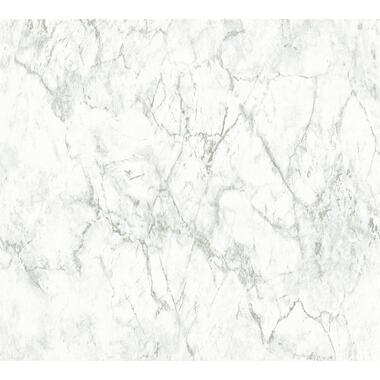 A.S. Création behang - marmer - gebroken wit en grijs - 53 cm x 10,05 m - AS product