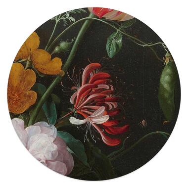 Glasschilderij Stilleven met bloemen Ø 50 cm Bont Acryl product