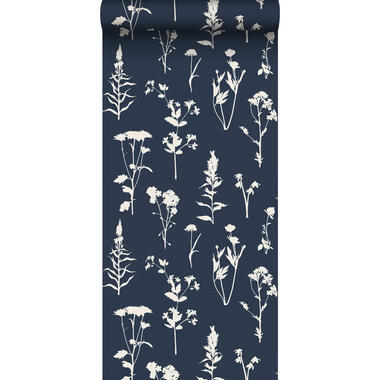 ESTAhome behang - veldbloemen - donkerblauw - 50 x 900 cm - 139397 product