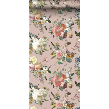 ESTAhome behang - vintage bloemen - oudroze - 0,53 x 10,05 m - 139367 product