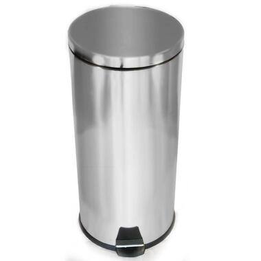 Prullebak/pedaalemmer - 30 liter - 64 x 36 x 30cm - chroomkleurig product