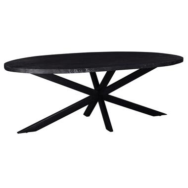 Eettafel Ovaal 220cm - Zwart Mangohout - Pure Black product