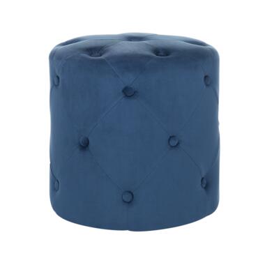 Beliani Poef COROLLA - Blauw fluweel product