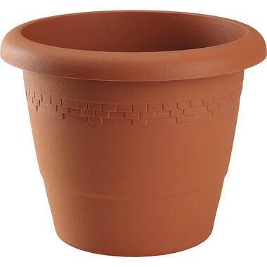 Hega Hogar Bloempot - terracotta - kunststof - rond - 30 cm product