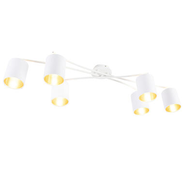 QAZQA Moderne plafondlamp wit 6-lichts - Lofty product