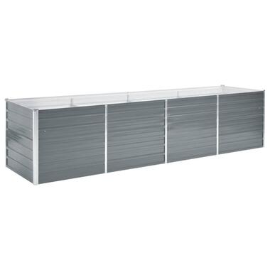 vidaXL Plantenbak verhoogd 320x80x77 cm gegalvaniseerd staal grijs product