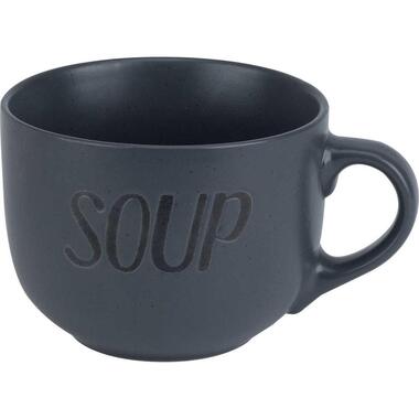 Cosy&Trendy soepkom 'Soup' met een oor - 51 cl - Antraciet - Set-6 product