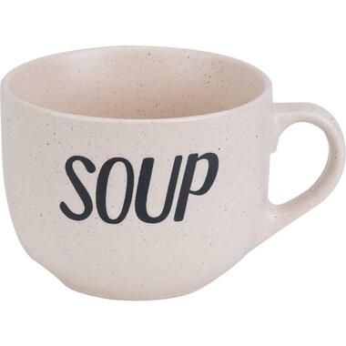 Cosy&Trendy soepkom 'Soup' met een oor - 51 cl - Crème - Set-6 product