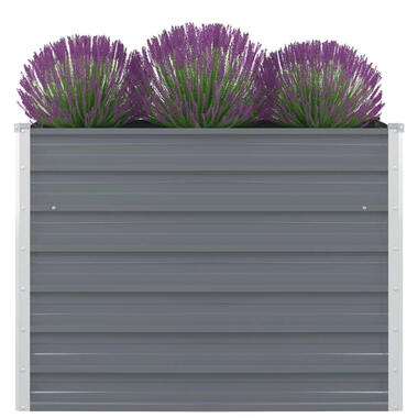 vidaXL Plantenbak verhoogd 100x100x77 cm gegalvaniseerd staal grijs product