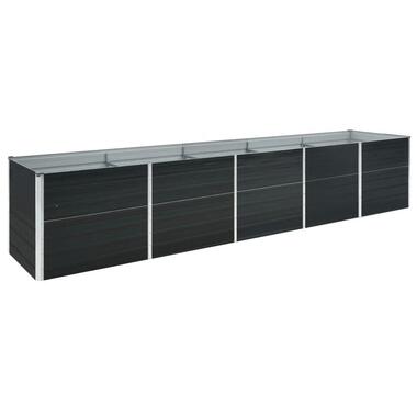 vidaXL Plantenbak verhoogd 400x80x45 cm gegalvaniseerd staal antraciet product