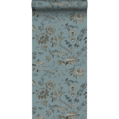 ESTAhome behang - vintage bloemen - vintage blauw - 50 x 900 cm - 139402 product