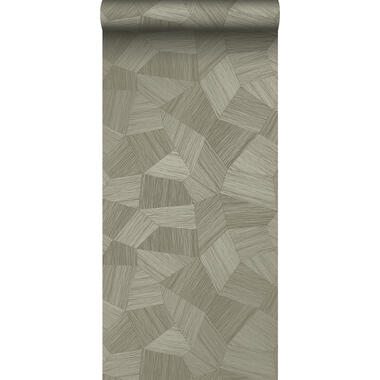 Origin Wallcoverings eco-texture vliesbehang - grafisch 3D motief - kaki grijs product
