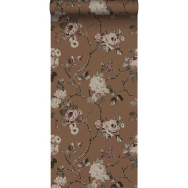 ESTAhome behang - vintage bloemen - terracotta bruin - 50 x 900 cm - 139408 product