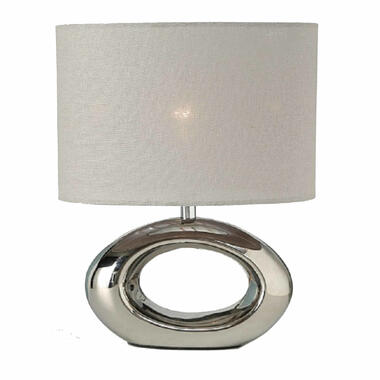 Bureaulamp - zilver - metaal - schemerlamp - E14 - 33 cm product