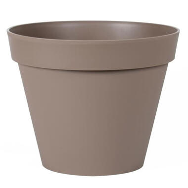 EDA Bloempot - Toscane - taupe - kunststof - D30 x H26 cm - 10 liter product