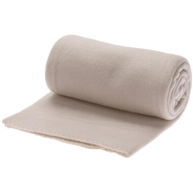 Fleece deken - polyester - plaid - creme/beige - 130 x 160 cm product
