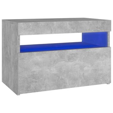 vidaXL Nachtkastje met LED-verlichting 60x35x40 cm betongrijs product