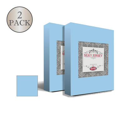 Silky Jersey Hoeslakens Voor Babybed (2 Stuks Verpakking) Hemelsblauw 70x140 cm product