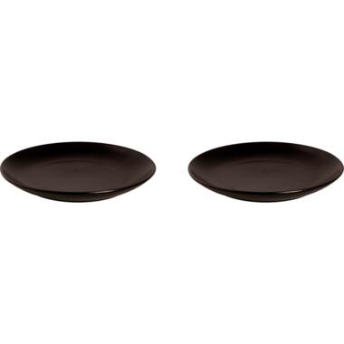 Mammoet Bord Moon 21.5 cm Zwart Stoneware 2 stuk(s) product