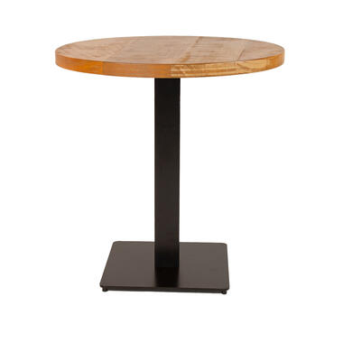 Industriële bistrotafel 70x70 rond metaal mangohout 70x70x73 cm Mangohout product