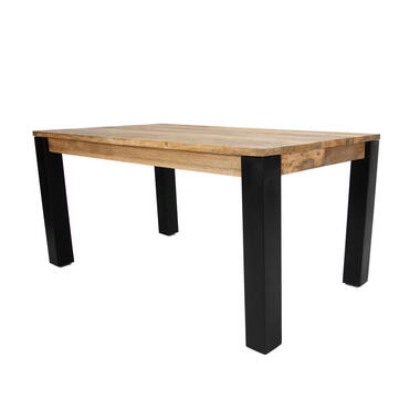 Industriële eettafel Kansas 200x100 cm - Mangohout - Mangohout - Bruin product