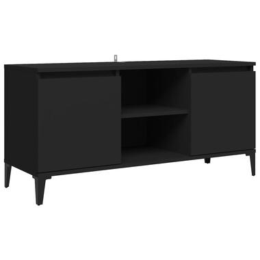 vidaXL Tv-meubel met metalen poten 103,5x35x50 cm zwart product