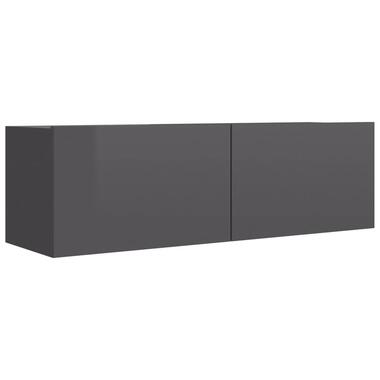 vidaXL Tv-meubel 100x30x30 cm bewerkt hout hoogglans grijs product