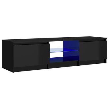 vidaXL Tv-meubel met LED-verlichting 140x40x35,5 cm hoogglans zwart product