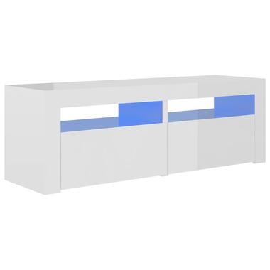 vidaXL Tv-meubel met LED-verlichting 120x35x40 cm hoogglans wit product